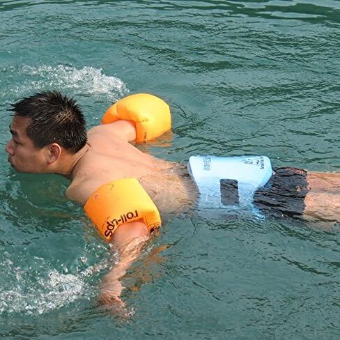 تعويم 1 زوج/2pcs نطاقات ذراع سباحة قابلة للنفخ الأكمام تعويم حلقات السباحة تطفو الأنبوب للأطفال للأطفال والبالغين (برتقالي) in Kuwait