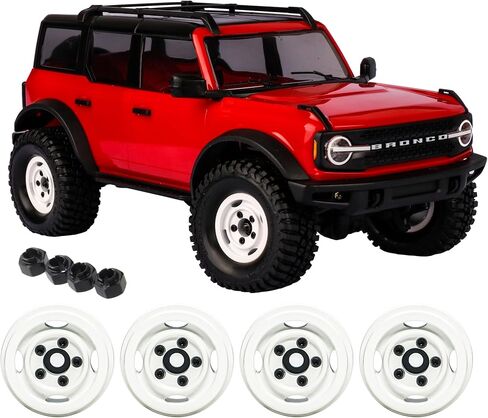 1.0 "عجلات الألومنيوم CNC أبيض لـ 1/18 TRX4M 1/24 SCX24 RC Crawler Upgrade Wheel 9770 9768 in Saudi Arabia