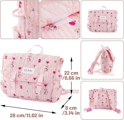BABESIDE 10 Pcs Reborn Doll Accessories Set for 17-22 Inch Dolls, Doll Feeding and Care Set, Including Doll Diaper Bag, Doll Diaper, Great for Children's Pretend Play(Dolls not Included) in Kuwait