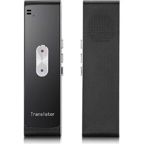 جهاز المترجم اللغوي المحمول في اتجاهين مترجمة فوري 2025 Mini Pocket Smart Translator AI الترجمة النصية الصوتية على الإنترنت للتعلم والسفر والأعمال (أسود)