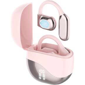 AI OWS Translation Earbuds: 3-in-1 Language Translation Device 144 Languages & Accents Translation in Real Time, with ONE Year Subscription Ideal for Travel Business and Learning, Pink