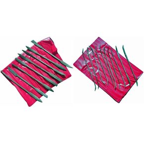 Bundle - Rasps Files for wood and more. 8-Piece Heavy Wood Rasp Riffler File Set & 10-Piece Riffler Needle File Set