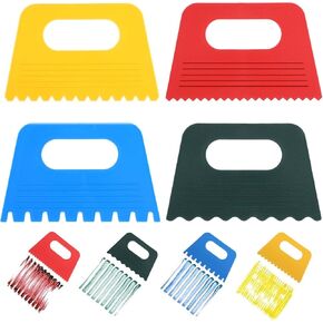 Plastic Paint Scraper Tool, Ymapinc Plastic Textured Art Tools, DIY Graffiti Oil Painting and Drawing Play for Texture Art on Canvas Putty Acrylic Plaster Art Pottery Scraper Tool