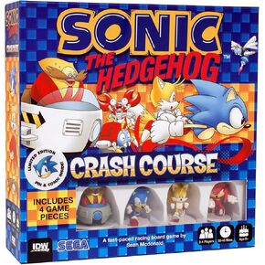 Sonic The Hedgehog Crash Course Board Game – Fast Racing Game by IDW Games for 2-4 Players, Ages 8+ – Build-as-You-Play Tracks, Collect Chaos Emeralds, Fun Family Game, Pre-Painted Miniatures