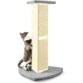 Cat Scratfer Post 26 بوصة Cat Scratcher مع Triangle SiSAL Natural Bailar Design Post Cat Tower مع قاع أقصى وعمود. in Kuwait