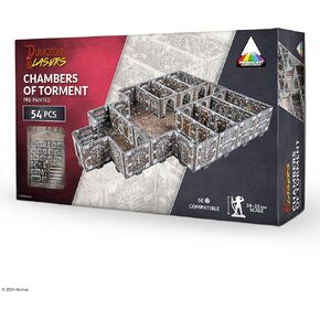 Dungeons & Lasers Chamers of Torment Terrain Set for DND and Tabletop RPG Games - Prepainted with Prismacast Technology - 5E Compatible with 28mm - 32mm Miniatures - Fast Assembly