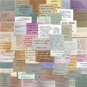 120 Pieces Retro Bible Verse Stickers, Bible Study Supplies Bible Journaling Supplies Inspirational Christian Vintage Stickers Apply to Scrapbooking,Laptops,Water Bottles,Journals