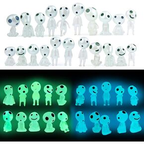 CCINEE 20Pcs Glow in Dark Tree Elves Fairy Luminous Ghost Micro Landscape Accessories Miniature Tree Elves Decoration for Garden Landscape Aquarium Dollhouse Potted Plants Decoration