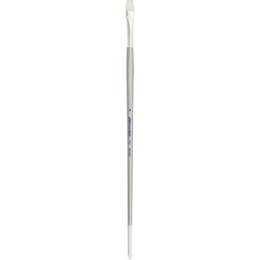 Silver Brush Limited 1502-4 Silverwhite Bright Paintbrush for Watercolor, Gouache, Inks, Dyes, Fluid, & Flow Acrylic, Size 4, Long Handle