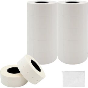 Motex 2 Line Flugh Labels ، يناسب MX -2316NEW - 10000 سعر فارغ أبيض وتاريخ تسميات بندقية