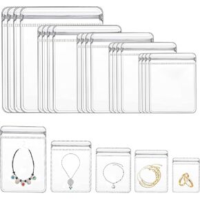 PVC Jewelry Bags Clear Jewelry Bags Small Jewelry Bags Plastic Bags Clear Zip Lock Bags for Jewelry Rings,Earrings, Pill, Beads