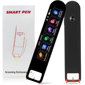 Scan Translation Pen, 142 Languages Smart Scan Reader Pen Portable Two-Way Instant Translator Pen, Wireless OCR Digital Pen Reader for Dyslexia Business Learning Travel (Black)