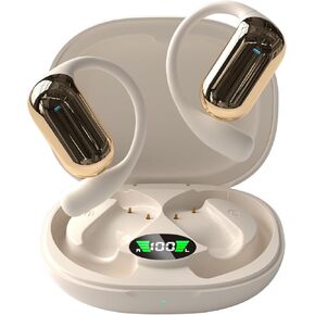 سماعات الأذن المترجم في الوقت الحقيقي ، سماعات الترجمة Language AI لـ iPhone & Android Translation Headset 144 Language لتعلم أعمال السفر ، Milky White