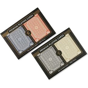 PETER PAUPER PRESS 100% Plastic Playing Cards Value Pack (4 Decks)