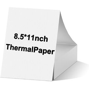 Foldable Thermal Printer Paper 200 Sheets Clear Printing Eco-Friendly 8.5x11 Inch Ideal Use Thermal Paper for Office School Home