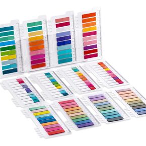 Golcellia 2400 Pieces Sticky Tabs Books Tabs for Annotating Books, Sticky Note Tabs, Morandi Page Markers Colored Writable and Repositionable Index Tabs, Sticky Tabs for Books, Annotating Tab