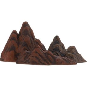 Yarnow 3pcs Aquarium Mountain Rock Ceramic Ornament Mini Mountain Miniature التماثيل الرملية الطاولة الجبلية نموذج الديكورات الطبيعية الصغيرة