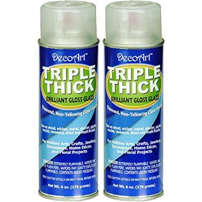 DecoArt TG01-21 Triple Thick Gloss Glaze Spray, 6-Ounce, 2 Pack