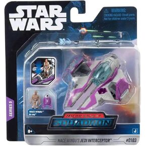 STAR WARS Spacecraft Toy Vehicle Mace Windu's Jedi Interceptor - 8+ Years