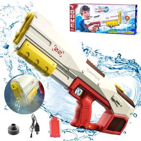 Electric Water Guns for Adults Kids,Long Distance Automatic Squirt Gun Up to 32 FT Range with Magnifying Lens,Summer Outdoor Beach and Pool Party Toy…