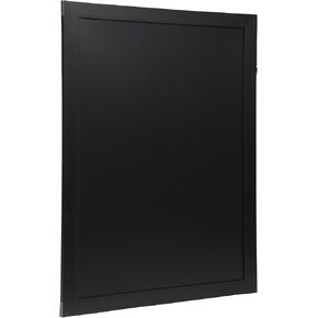 Flash Furniture Canterbury Wall Mount Magnetic Chalkboard Sign - Black Wood Finish - 32" x 46" - Vertical or Horizontal Hanging Message Board