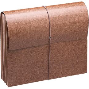 Smead Classic Expanding File Wallet with Flap and Cord Closure, 3-1/2" Expansion, Legal Size, Redrope, 10 per Box (71356)