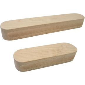 Lampstop 2 Pack Beechwood Tailors Clappers for Ironing and Quilting, Professional Sewing Tool for Flattening Fabrics and Point Pressing (12" and 7")
