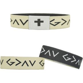 XZG Daily Bible Verse Bracelet Wearable Elastic Bible Bracelet with NFC for Women Men Teens Scannable Inspirational Bible Verse Wristbands 2Pc