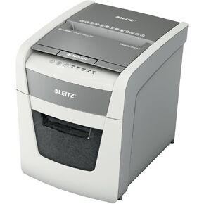 Leitz IQ Paper Shredder, Autofeed, Cross Cut, 50 Sheet, 5 Gallon Bin, P4 Security, Anti-Jam, Home Office (170008)