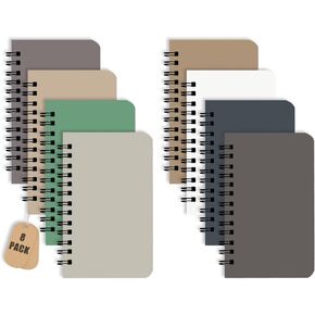 8 Pack Spiral Notebook Small Pocket Notebook 3x5 Spiral Notepads With Lined Pages, Small Top Spiral Notebook Little Mini Memo Steno Note Pads for Outdoor Home Office College School