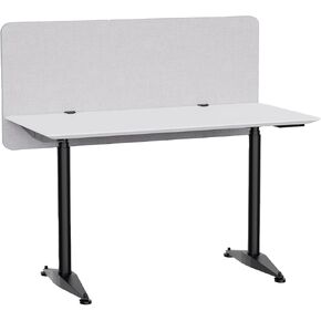 47.2 Inch Desk Divider Panels Set, Acoustic Divider Panel for Privacy, Fabric Wrapped Room Dividers for Office, Easy Assemble, Dark Grey