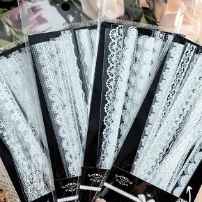 مجموعة ملصقات الدانتيل - MaxLeaf 120pcs عتيقة Pet Pet Lace Lace لمخططي الديكور Scrapbook أجهزة الكمبيوتر المحمولة مجلات الكؤوس مزهرية زهرة وعاء الحرف إطار الصورة