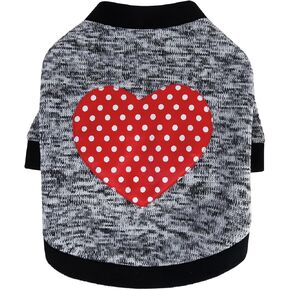 Dog Sweat Heart Outfit Clothes Fleece Medium Large Puppy Pet Funny Sweater Size XS S M L XL