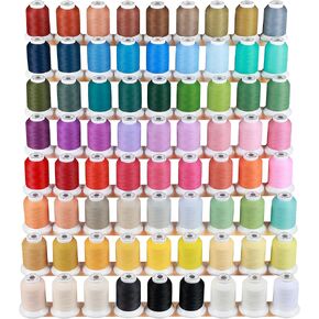 100 ٪ Matt Matt Machine Thread 72 Robools 40wt كل التخزين المؤقت 500 متر (550 عامًا) للأخ Babylock Janome Singer Pfaff Husqvarna Bernina Machines and Sewing Machines by New Brothread in Kuwait