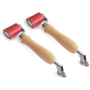 2PCS 40mm Silicone Seam Roller with 6mm Brass Detail Penny Roller | Double-End Seam Roller | Silicone Seam Roller | Brass Detail Roller | Seam and Detail Roller | Seam Roller Tool
