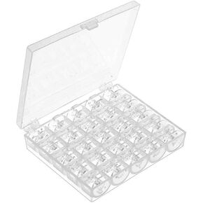 CKPSMS Brand -25PCS Plastic BOBBINS #X52800120 with Box Compatible with/Replacement for Brother Brand CE5000,LS2130,LS2150,NV1000,NV1200,NV1250D Babylock Brand BL23, BL37, BL40