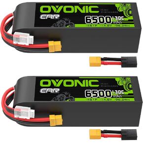 Ovonic 4S Lipo Battery 6500mAh 14.8V 130C RC بطارية مع XT60 إلى موصل TRA in Kuwait
