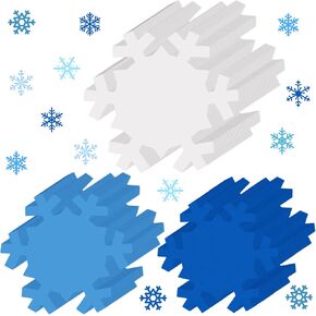 Domensi 720 Pcs Snowflake Paper Cutouts 3In 4In 5In Winter Snowflakes Shapes Die Cuts Snowflakes Bulletin Board Decoration for Party Office Home DIY Craft Supplies(Fresh Color)