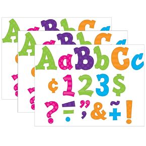 Teacher Created Resources Multi Bright Sassy Solids 5" Letters, 238 Characters Per Pack, 3 Packs