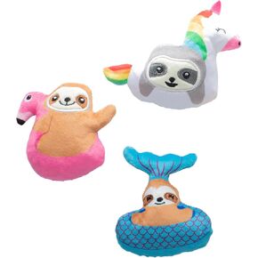 Fringe Studio "JUST Keep Floating, Set of 3, Small Plush Dog Toy Set, Pet Shop Collection (662135)