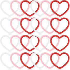 Vinsot 24 Pcs Heart Shaped Bracelets Silicone Heart Bracelets 3 Colors Love Rubber Wristbands Accessories Wedding Party Favors