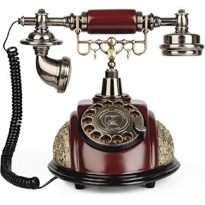 Sangyn Vintage Phone Retro Rotary Landline Phone Telephone Old Fashioned Home for Home House Cafe Bar Decor