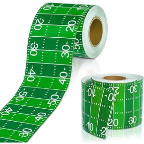 67.9 Feet Football Border Sticker - Sports Bulletin Board Decoration Tape, Long Self-Adhesive Football Border Trim for Classroom, Door, and Wall Decor - Perfect for Sport Theme Parties & Celebrations