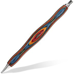Cateared Rainbow Wood Diamond Painting Pen with Metal Tips, Diamond Painting Pen Tools Accessories Ergonomic Design, Premium Drill Pen 5D Diamond Art Pen Accessories with Multiplacer