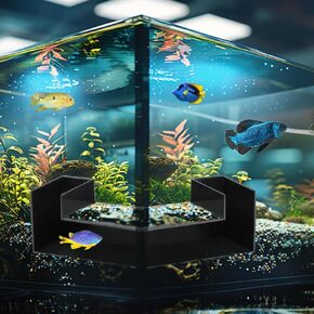 Quixleen Plastic Fish Shrimp Cave Aquarium Tunnel, Fish Hideout for Aquarium Decor for Aquarium Underground, Fish Tank Accessories, Aquarium Hideout