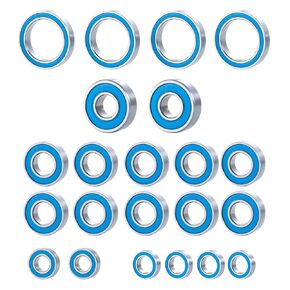 22PCS Steel Seal Ball Bearing Kit for 1/8 6S, Kraton 6s, Typhon 6s, Senton 6s & Outcast 6s BLX RC Crawler Car Upgrade Parts