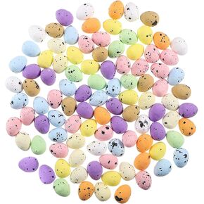 Abaodam Colorful Mini Easter Eggs Bulk Decorative Foam Easter Eggs for DIY Crafts Basket Stuffers Easter Decoration Party Favors Supplies 100Pcs
