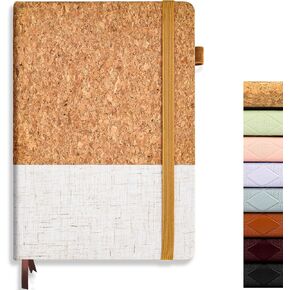 Lined Journal Notebook for Women Men, 192 Pages 100 GSM Thick Paper, Hardcover | Embossed Leather Journals for Writing, A5 College Ruled | Business, Work & School, 5.8"×8.5"(Purple)
