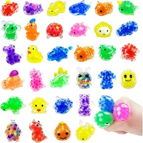 50Pcs Mini Stress Balls, Random Kawaii Squishies Bulk, Classroom Prizes, Party Favors, Birthday Gifts, Goodie Bag Stuffers,Easter Basket Stuffers