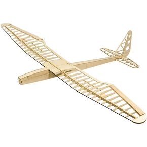 Viloga Balsa Wood Model Airplane Sunbird Sailplane, 1.6M Laser Cutting Unassembeld Model Plane Kits to Build, DIY Flying RC Glider Plane for Adults (KIT+Motor+ESC+Servo+Covering)